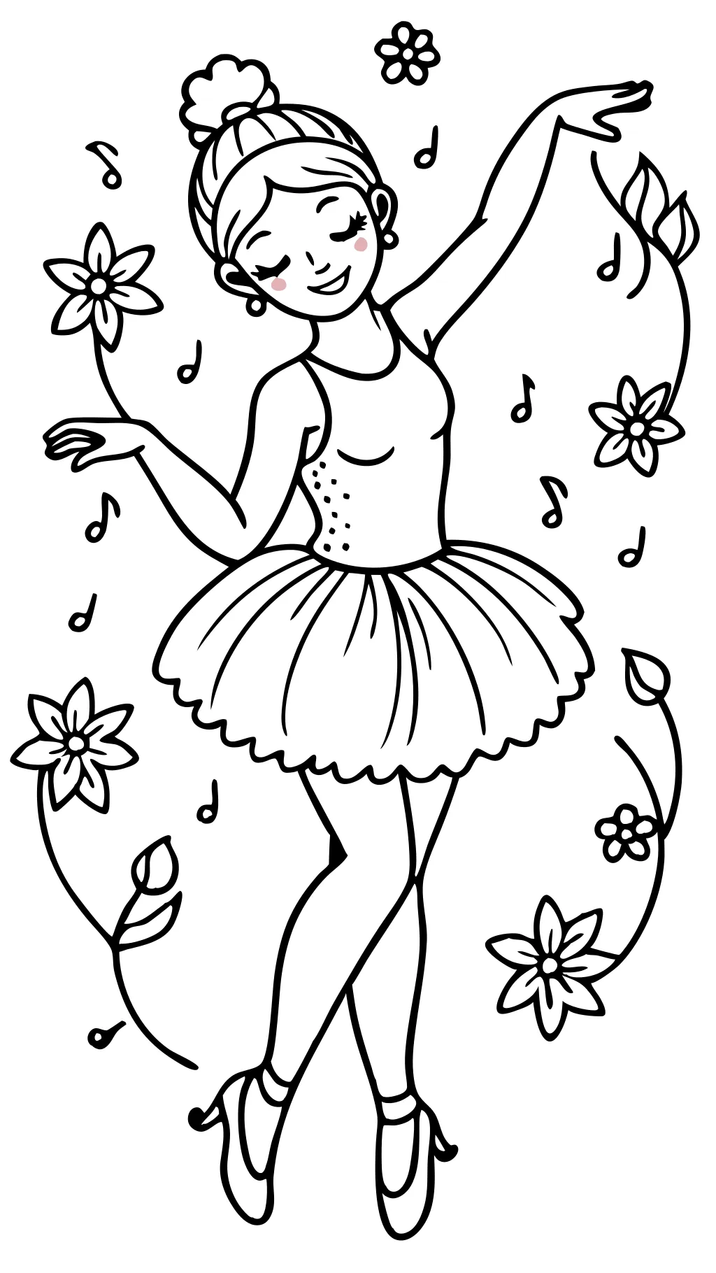 coloring page ballerina